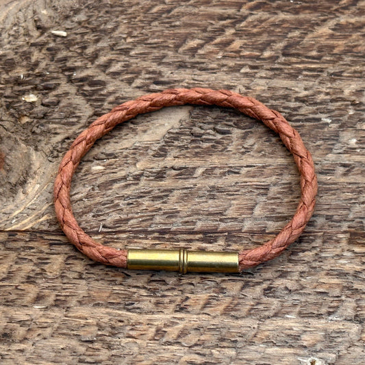 Flint Single Waxed Canvas Bracelet: Tan / Large