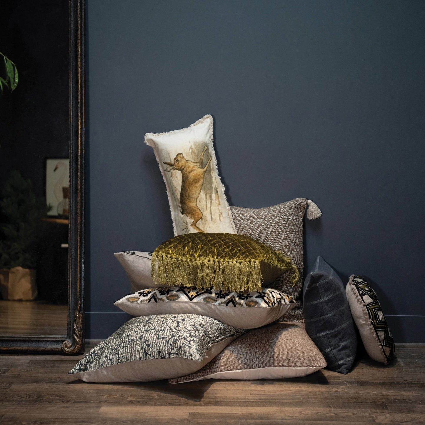 Rabbit 24" x 12" Lumbar Pillow
