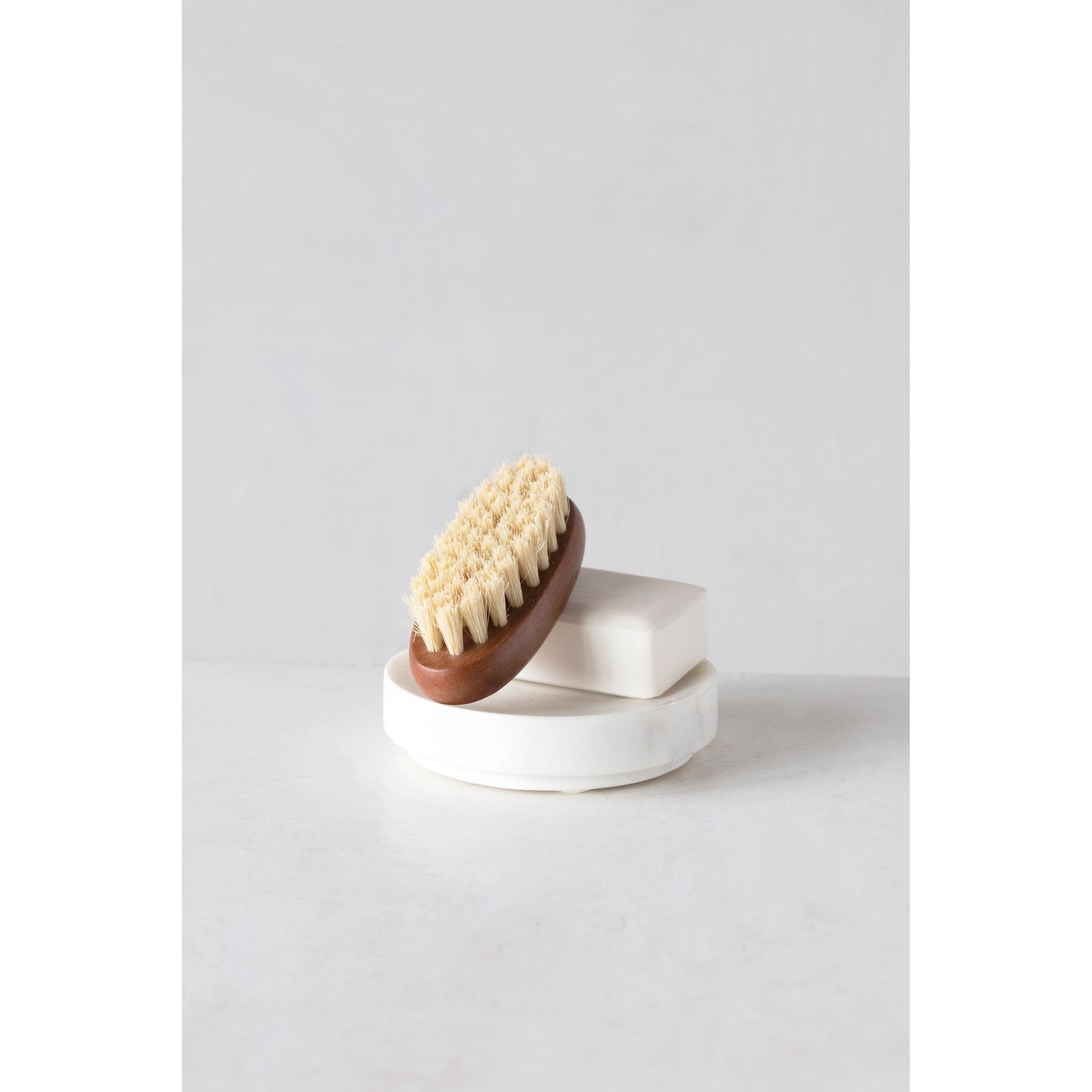 5" Round White Marble Soap Dish