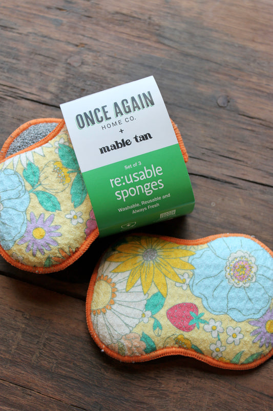Reusable Sponges (Set of 3) - MT Daisies: Yellow