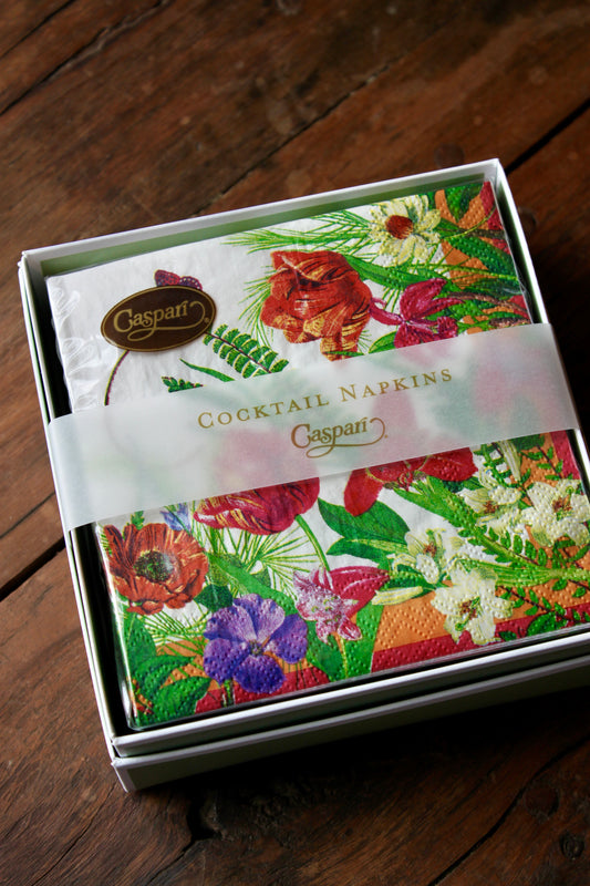Floral Boxed Cocktail Napkins