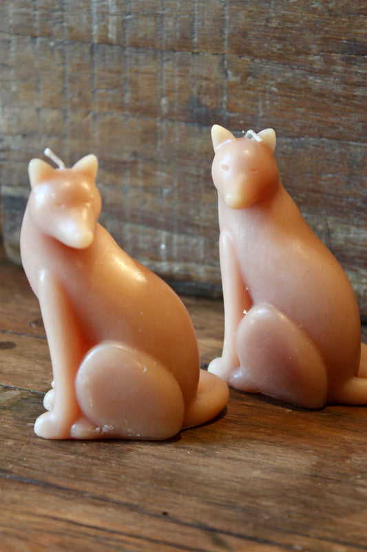 Unscented Fox Shaped Candle