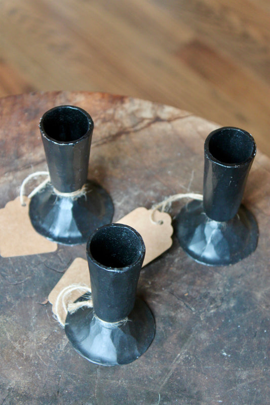Hand-Forged Cast Iron Taper Holder
