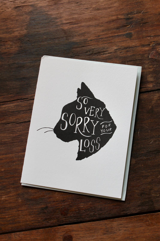 Sorry Cat - Condolences Card