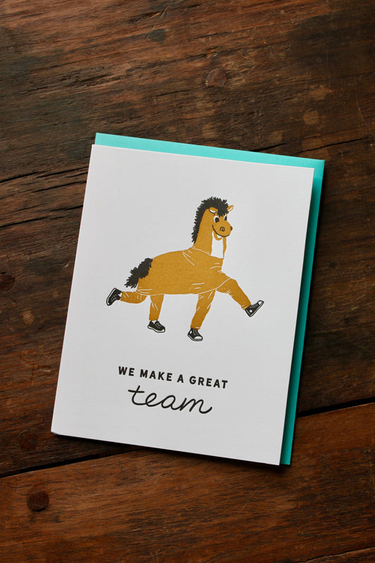 Two-Person Horse Costume Greeting Card