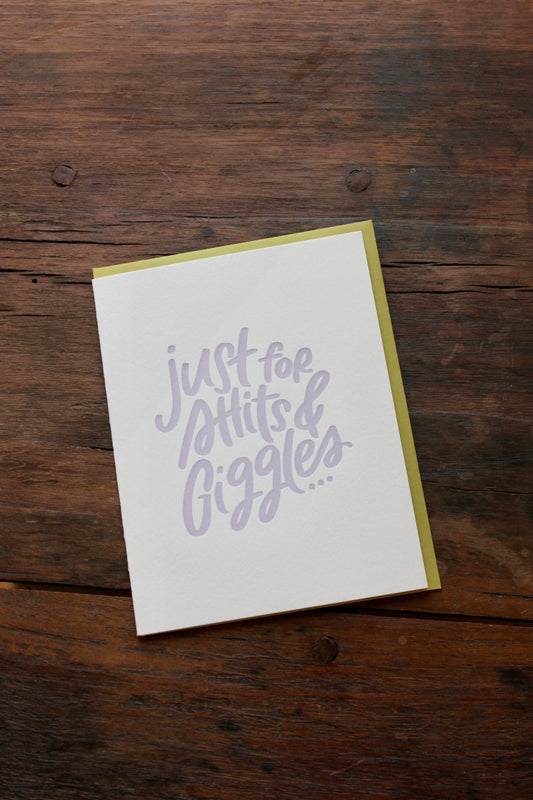 Giggles - Letterpress Everyday Greeting Card