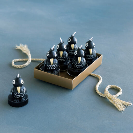 Black Crow Tea Lights - Set of 6