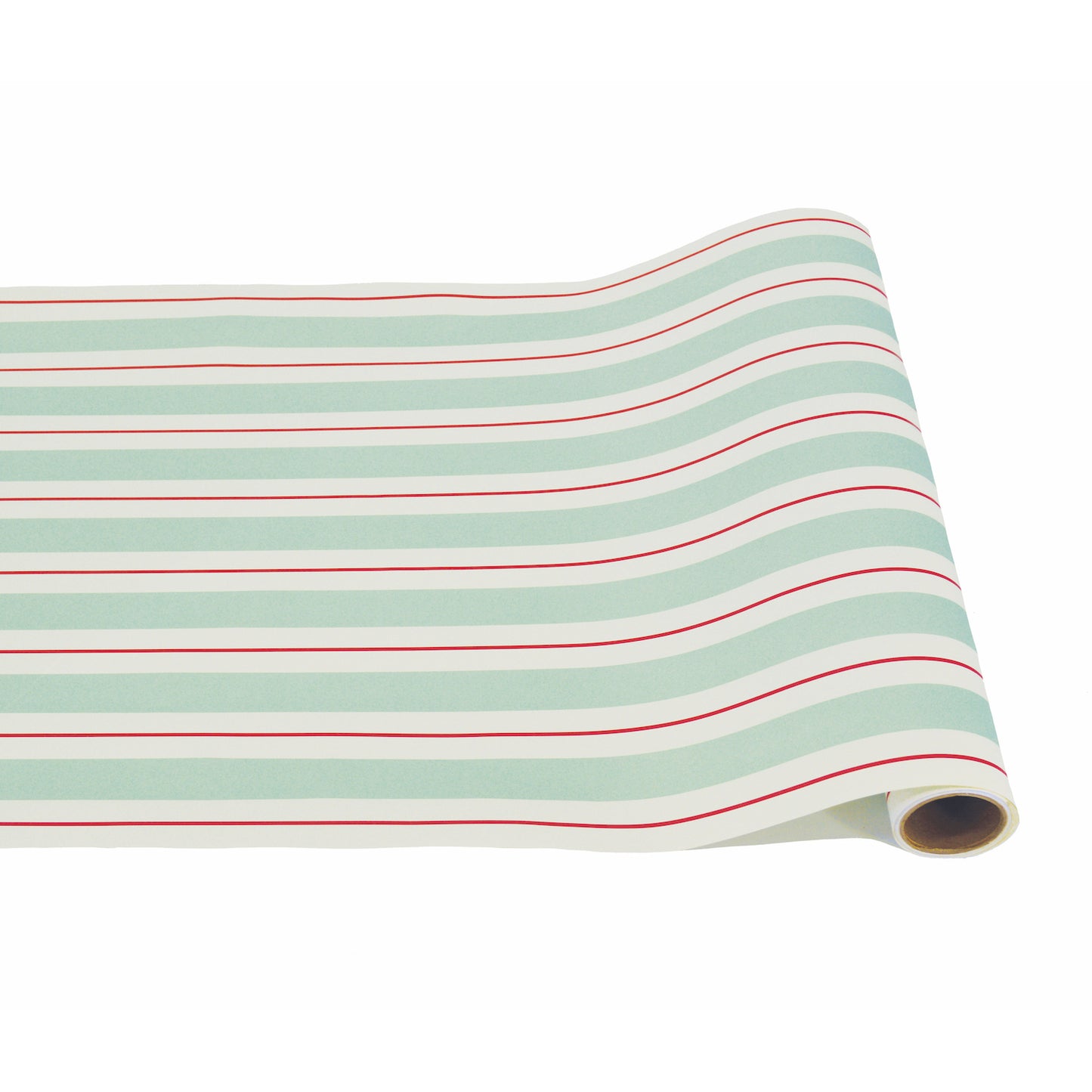 Seafoam & Red Awning Stripe Paper Runner