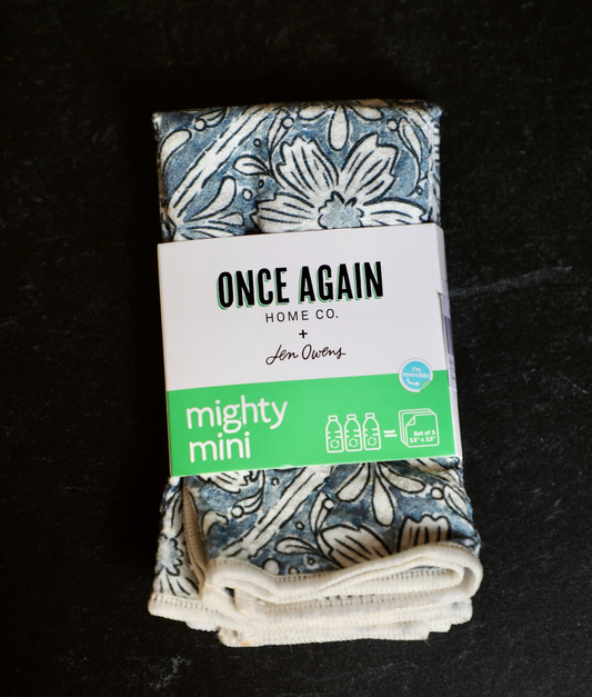 Mighty Mini Towel (Set of 3) Reversible - Jen Owens Fabrique: Majolica Blue