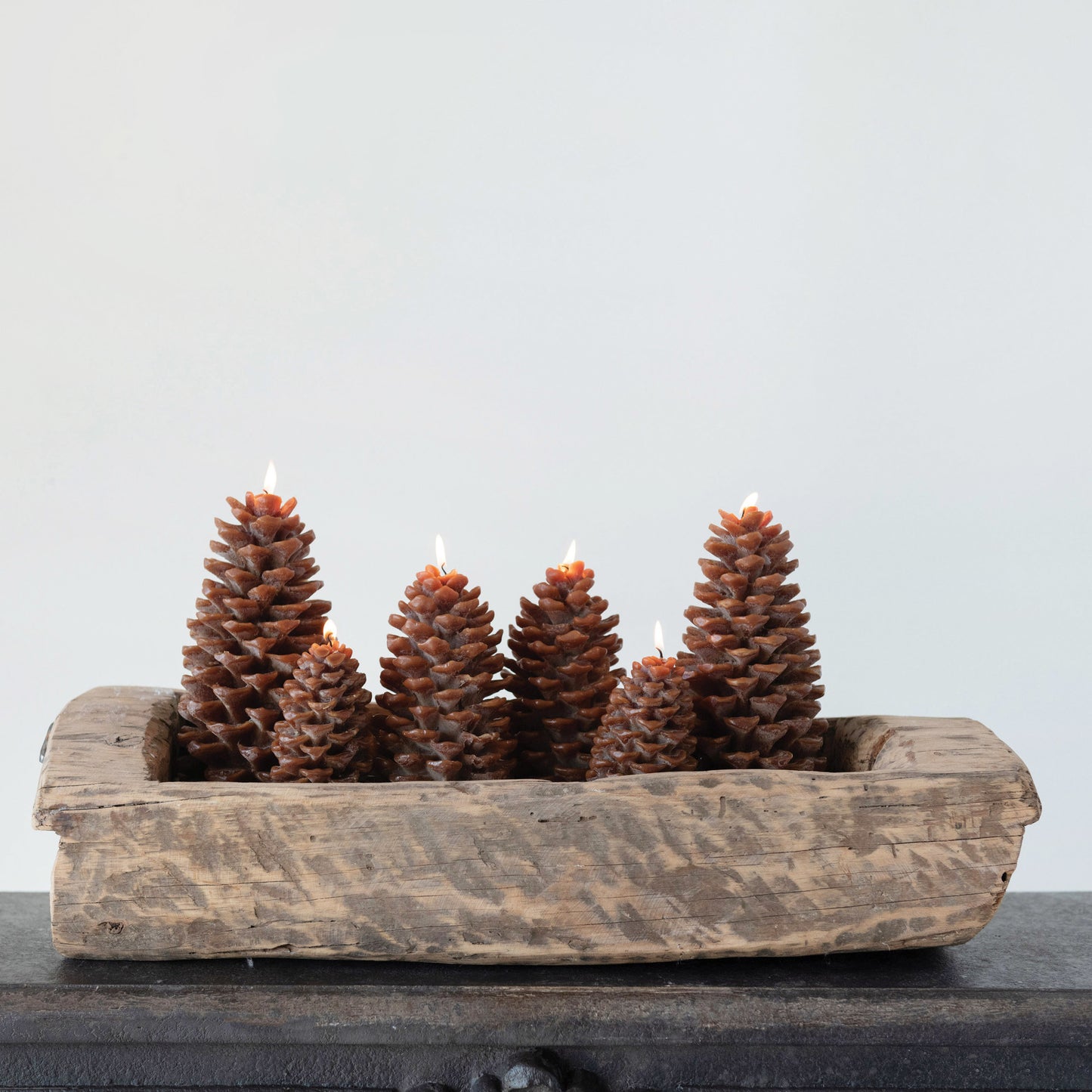 Unscented Pinecone Shaped Candle