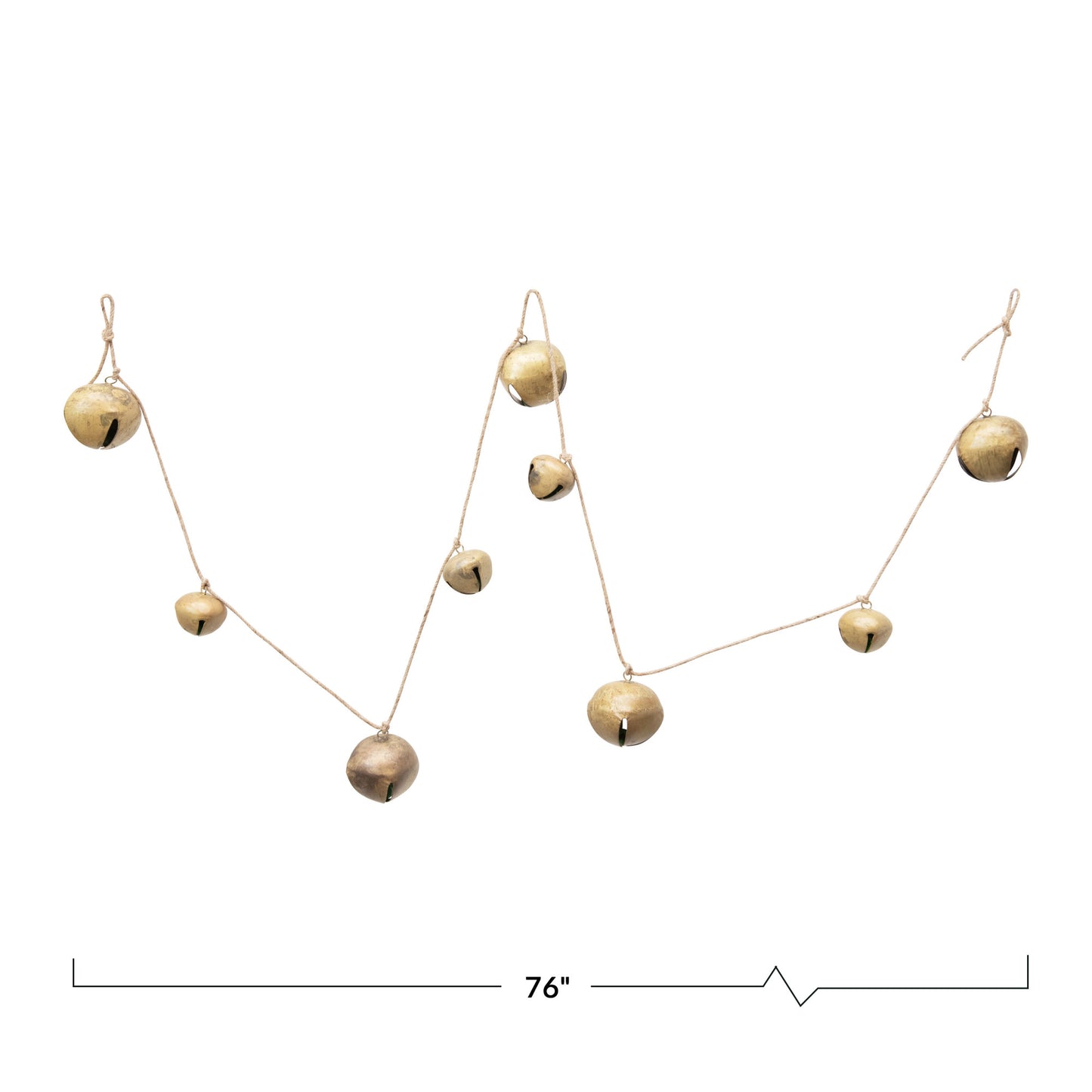 76"L Metal Jingle Bell Garland