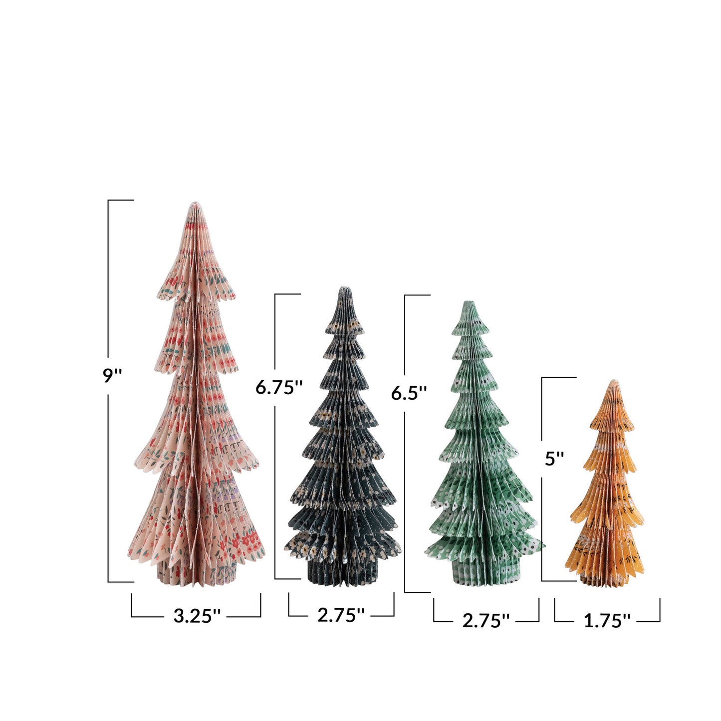 Chintz Paper Trees with Magnet Closure