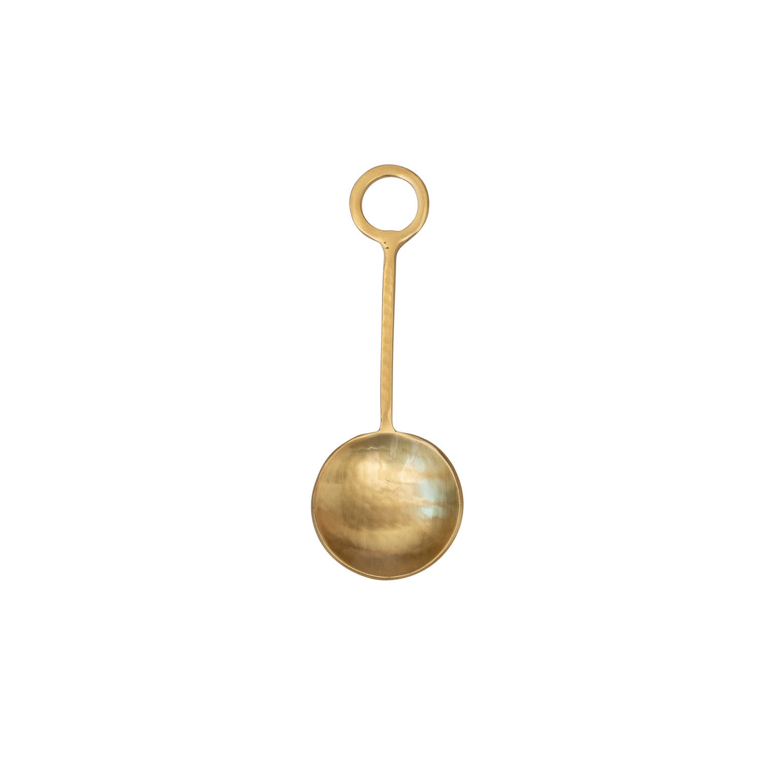 Hammered Stainless Steel Spoon, Gold Finish
