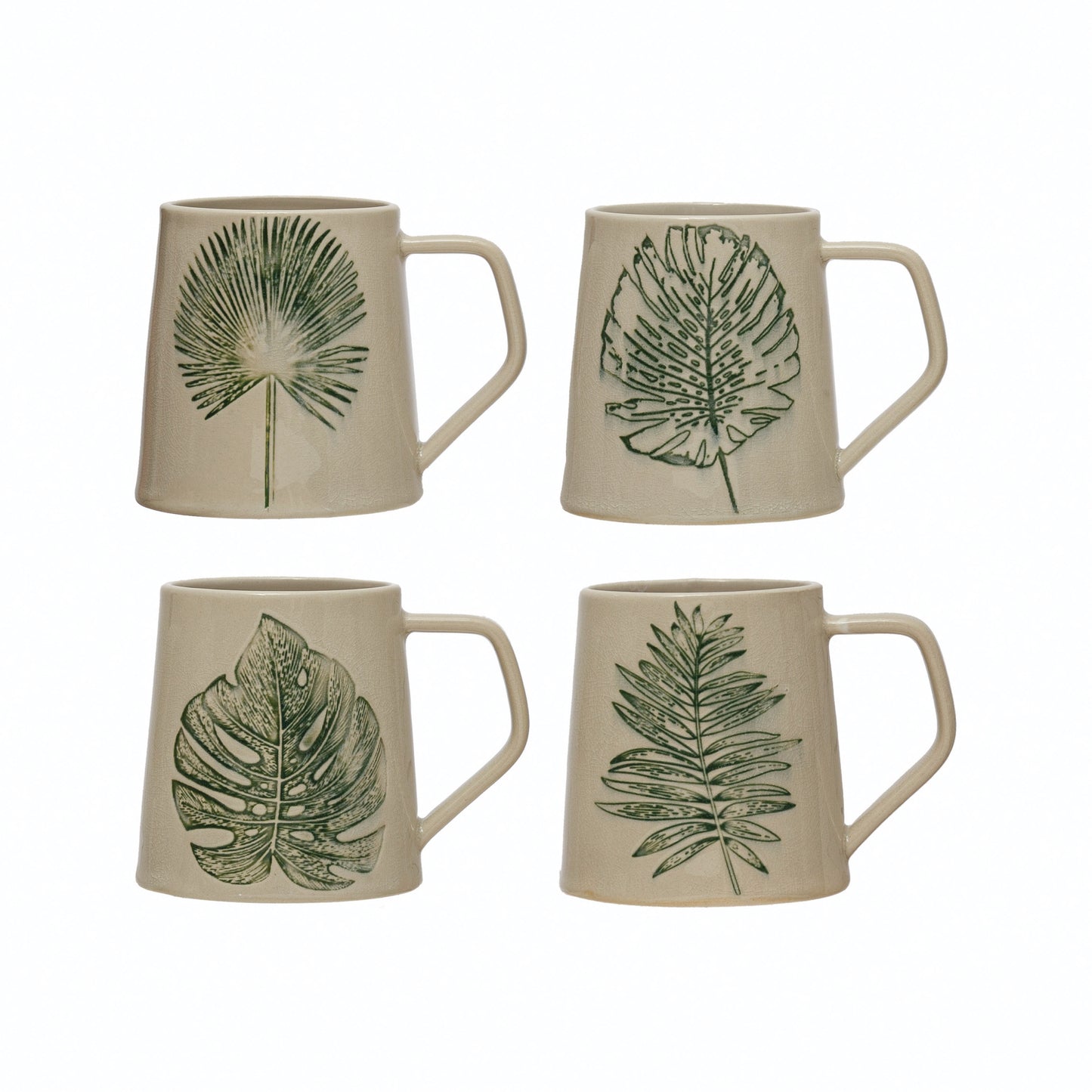 14 oz Stoneware Leaf Mug