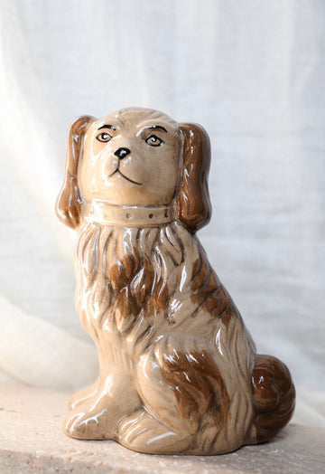 Hand Painted Vintage Reproduction Vase Brown