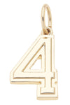 Shiny Gold Number Charm