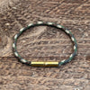Flint Single Waxed Canvas Bracelet: Black / Medium
