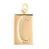 Rectangle Sparkle Letter Charm