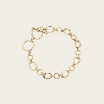 Sasha Toggle Charm Bracelet Base in Shiny Gold