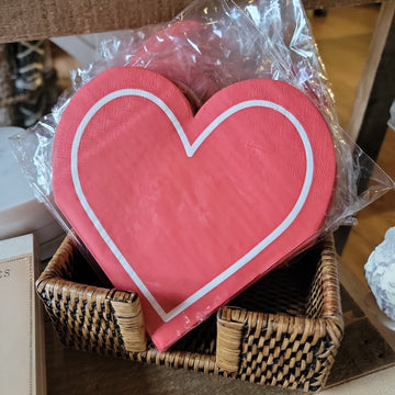 Red Heart Cocktail Napkins - 20ct