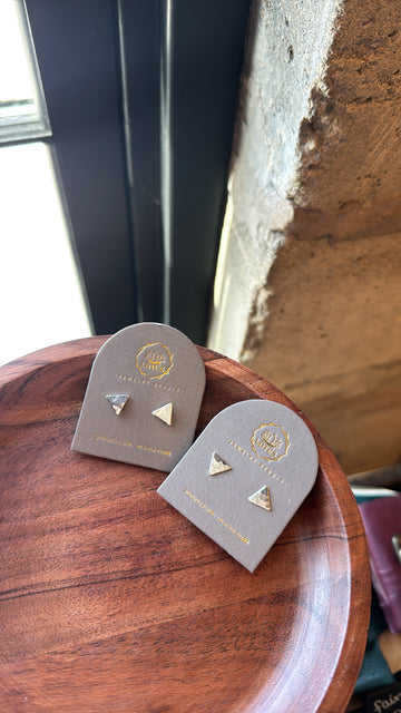 Triangle Stud Earring - Sterling Silver
