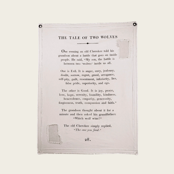 Canvas Wall Hanging - Tale of Two Wolves