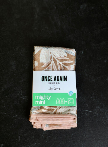 Mighty Mini Towel (Set of 3) Reversible - Jen Owens Pauline: Pecan