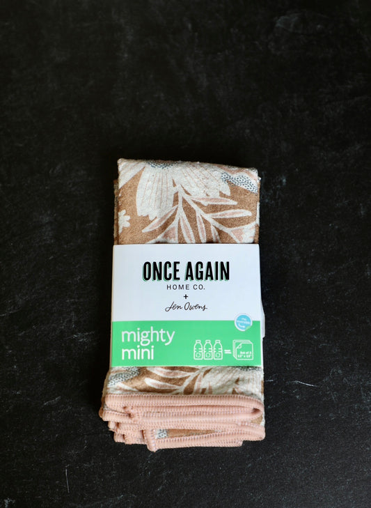 Mighty Mini Towel (Set of 3) Reversible - Jen Owens Pauline: Pecan