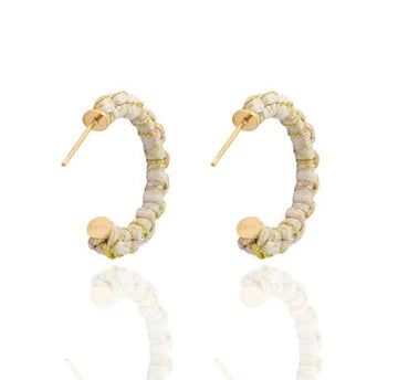 Petite Silk Braided Hoops
