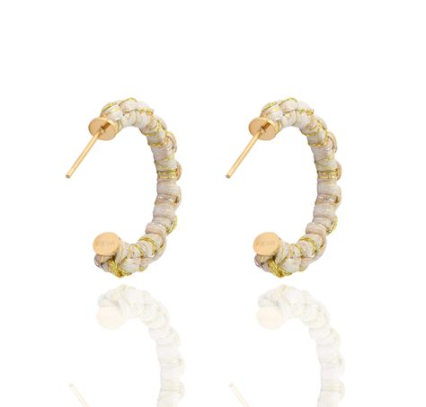 Petite Silk Braided Hoops