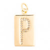 Rectangle Sparkle Letter Charm