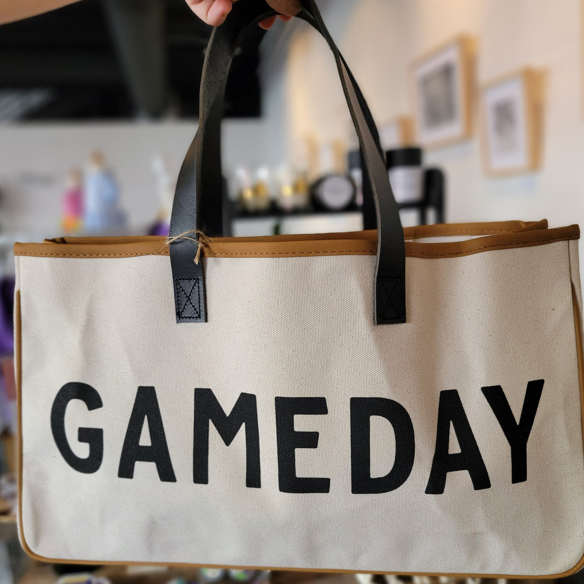 gameday canvas tote bag