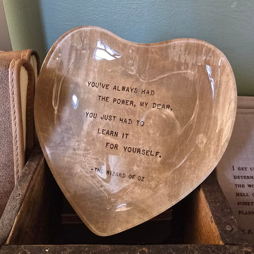 You've Always Had The Power Small Heart Decoupage Plate