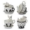 Asst. Black & White Teacup Bunny