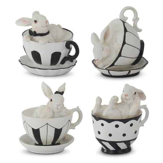 Asst. Black & White Teacup Bunny