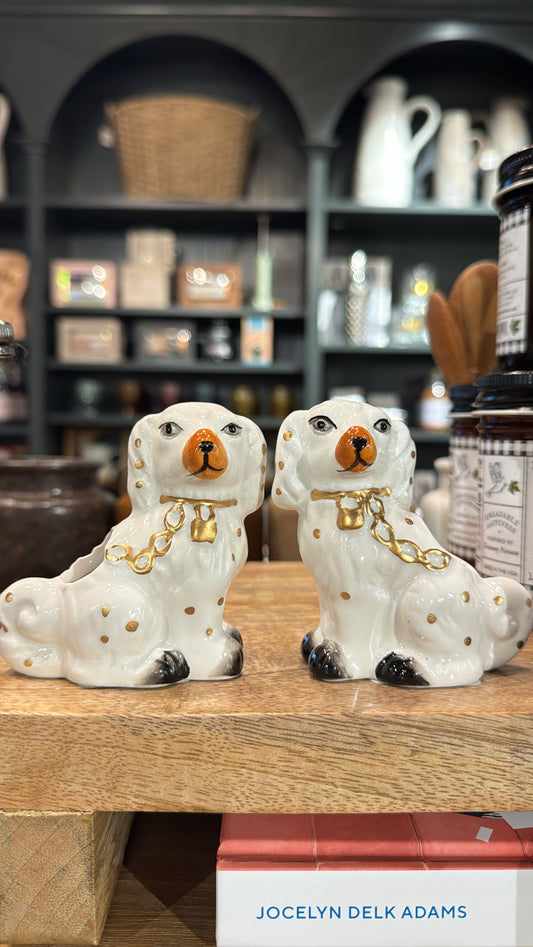 Ceramic Staffordshire Dog Shaped Toothpick Holder