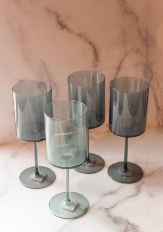 Acrylic Square Stemmed Wine Glass