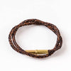 Flint Braided Bracelet: Brown / L