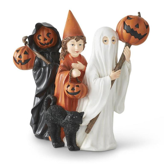 Trick or Treat Children with Black Cat