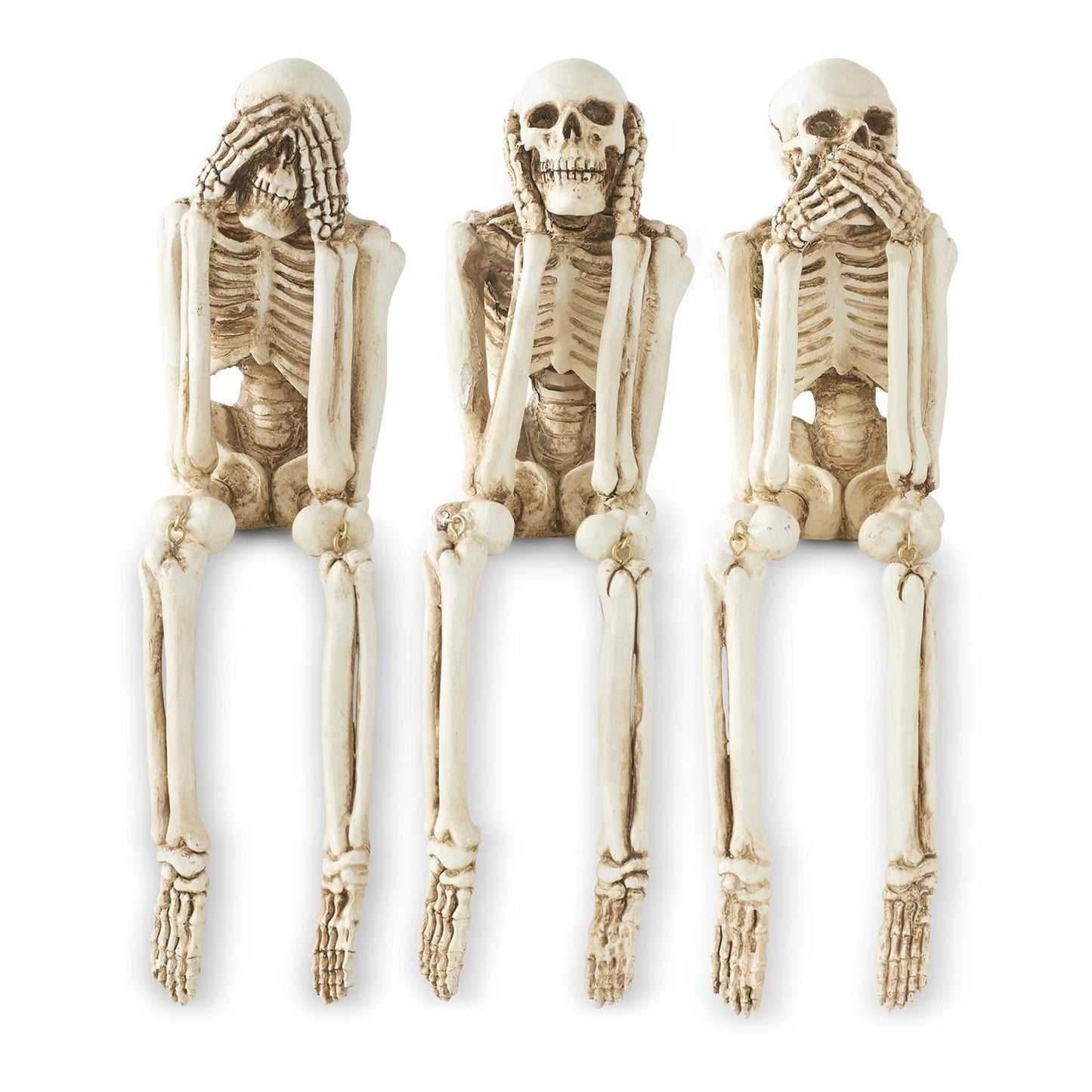 Set of 3 Skeletons - See No Evil, Hear No Evil, Speak No Evil