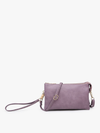Violet crossbody and wristlet by Violett, with gold-tone hardware and zippered closure.