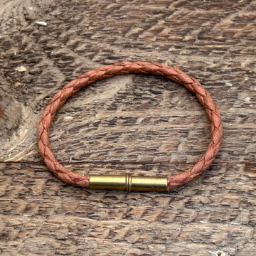 Flint Single Waxed Canvas Bracelet: Tan / Medium