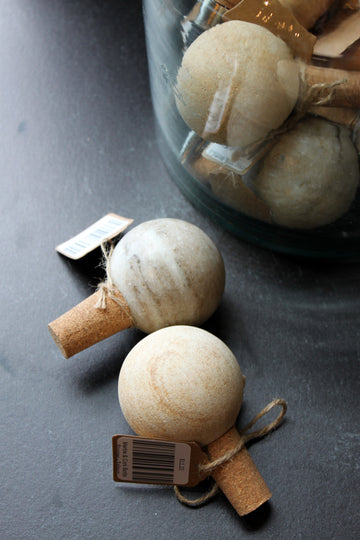 Marble & Cork Bottle Stopper