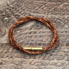 Flint Braided Bracelet: Brown / L