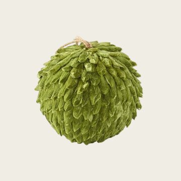 Green petal leaf ornament from Wondershop with hanging rope accent.