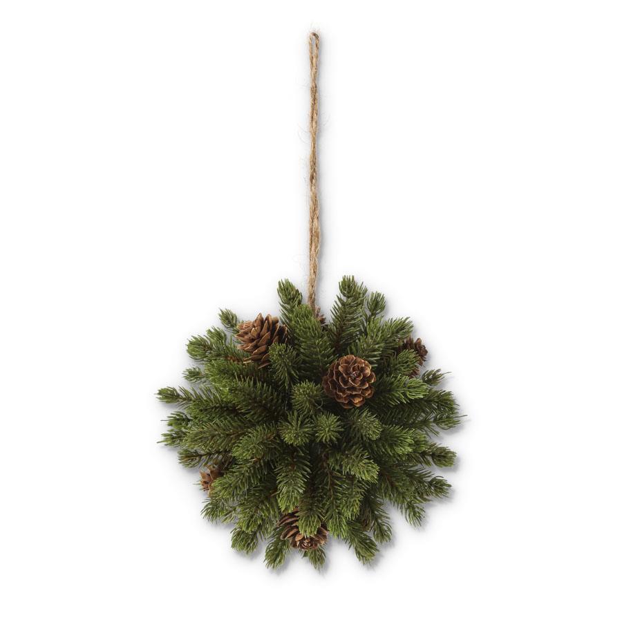 5" Angel Pine Ornament w/Pinecones