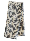 Cotton anywhere towel with doodle pattern from Shade, featuring a gray maze design on white.