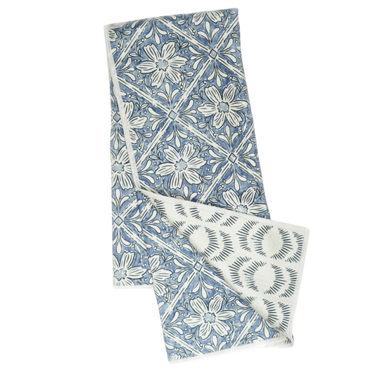 Anywhere Towel Reversible - Jen Owens Fabrique: Majolica Blue