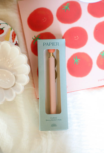 Ballpoint pen in a 'PAPIER' box with a decorative background