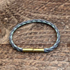 Flint Single Waxed Canvas Bracelet: Black / Medium